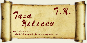 Tasa Milićev vizit kartica